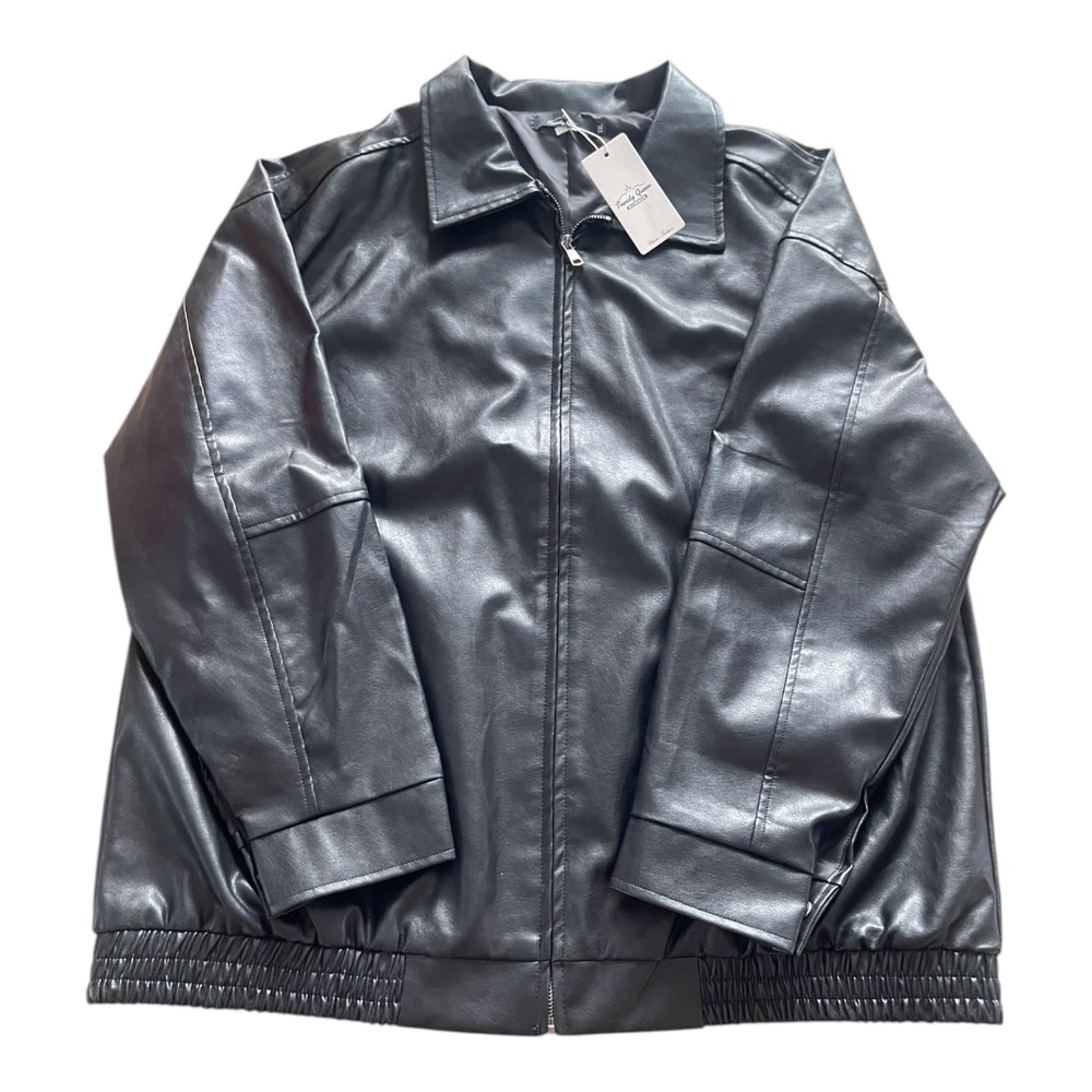 Trendy Queen Leather Bomber Jacket
